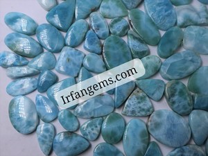 Cabochon de Larimar Naturel pour la Fabrication de Bijoux, Pierre Précieuse Libre à Motif Bleu Unique, Idéal pour la Création de Bagues, Colliers et Boucles d'Oreilles - Product Image 4