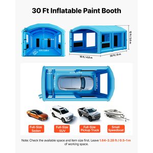 Cabina de Pintura Inflable de 30x16x12 Pies, Cabina de Pulverización Portátil con Sistema de Iluminación LED y Sopladores Dobles - Product Image 2