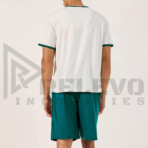 Ensemble T-shirt et short en coton pour homme Relevo, coupe ample, séchage rapide, tenue décontractée d'été, tissu respirant tricoté - Product Image 2