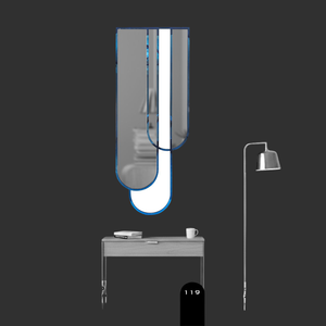 Decora tu espacio con un espejo con marco S S PVD de primera calidad, una obra maestra del diseño moderno diseñada específicamente para montaje en techo. - Product Image 6