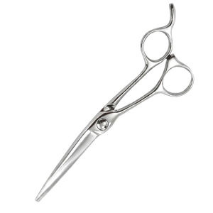 Ciseaux de coiffure professionnels en acier inoxydable, lame tranchante, manche long, pour droitiers, fabriqués au Pakistan - Product Image 4