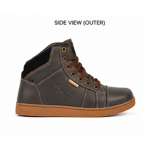 Botas de Motocicleta de Cuero Genuino para Hombre, Botas de Carreras de Caña Alta con Cordones, Personalizadas OEM, para Primavera, Verano, Otoño e Invierno, Kivex Sports - Product Image 6