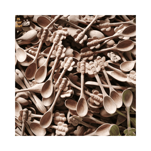Cuillère à soupe en bois naturel écologique à prix d'usine, spatule à riz à long manche, logo gravé sur mesure, couverts de cuisine - Product Image 4