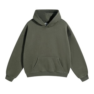 Unisex <b>Red</b> Hooded <b>Sweatshirt</b> Oversized Fit Cotton Fleece Breathable Casual Autumn Wear Pocket Design Regular Sleeve OEM Service - Product Image 3