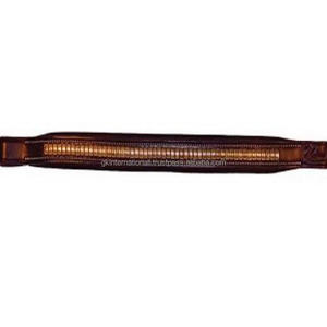 Mini banda de cuero para cejas de caballo, cuero negro de acabado alto con adornos ostentosos y pequeños - Product Image 5