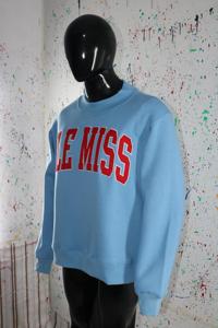 Sudadera OLE MISS con cuello simulado, 450 GSM, nombre personalizado, bordado en aplique, corte holgado, 100% algodón, felpa francesa. - Product Image 2