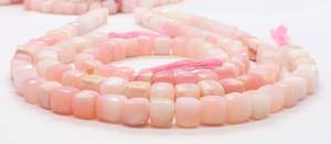 Perles cubiques facettées en opale rose naturelle AAA, 8-9 mm, pierres précieuses en opale de forme boîte, perles cubiques 3D de 8 pouces, perles d'opale rose pour la fabrication de bijoux - Product Image 4