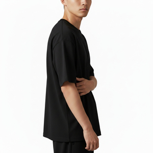 T-shirts en coton pour hommes de haute qualité, coupe classique, col rond, 180g, logo imprimé écologique, streetwear décontracté - Product Image 3
