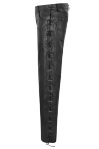 Custom 100% Genuine Black Hide <b>Leather</b> <b>Men</b>’s Pants Classic Fit Private Label OEM/ODM Everyday Luxury Style <b>Leather</b> Pants - Product Image 2