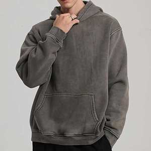 Sweat à capuche unisexe premium épais délavé à l'acide, personnalisable par impression et broderie, marque privée, vente en gros - Product Image 5