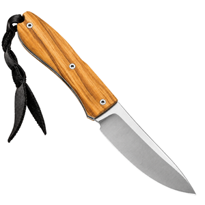 Cuchillos Plegables con Mango de Madera Marrón Claro Natural, Hoja Plateada, Funda de Cuero Negra y Correa para la Muñeca, para Campismo y Uso Diario al Aire Libre - Product Image 4