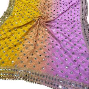 Traditional Women Mirror Work Shawl Custom Colors Fashion <b>scarves</b>, shawls & hijab Handmade Embroidery Party Wear By AM IMPEX Sup - Product Image 6