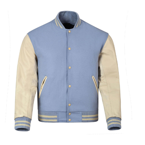 2025 Unisex Winter Stand Wool Varsity Jacket Wholesale Custom Logo Embroidery Patch Green Color Letterman Street Wear for <b>Men</b> - Product Image 3