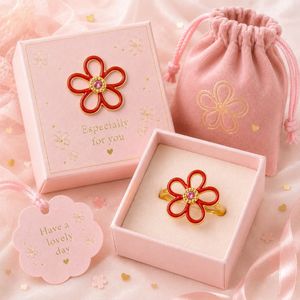 Flower <b>Ring</b> Daisy Stainless Steel <b>Ring</b> with Zircon Enamel Adjustable Open <b>Rings</b> for Boutique Fashion Brands - Product Image 4