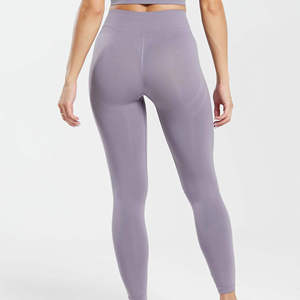 <b>High</b> <b>Waist</b> Seamless Knitted <b>Leggings</b> Solid Color Breathable Anti-Bacterial Vintage Ankle-Length Women's Plus Size Yoga Pants - Product Image 3