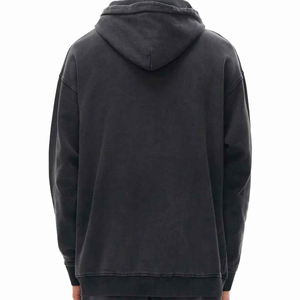 Sweat-shirt à capuche vintage pour homme de qualité supérieure, lavage à l'acide, personnalisé, en coton pur, tricoté de haute qualité, anti-rides, pour l'hiver - Product Image 5