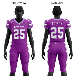 ชุดยูนิฟอร์มอเมริกันฟุตบอลหญิง พรีเมียม 280 GSM โพลีเอสเตอร์ผสมสแปนเด็กซ์ ดีไซน์แผงสีทองชมพู พิมพ์โลโก้ตามสั่ง - Product Image 3