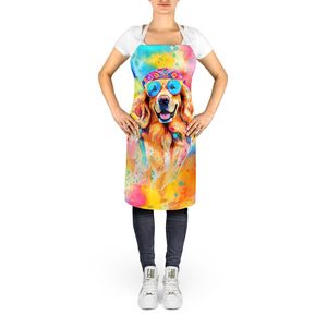 Golden Retriever Hippie Dawg Unisex delantal grande Multicolor para adultos para cocina hornear manualidades Servidor de jardinería - Product Image 2
