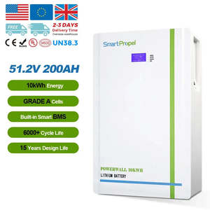 48V 200AH <b>Wall</b>-Mounted White Solar Household Energy Storage Battery 5kW 15KWH AC Output with Lithium Ion Technology - Product Image 2