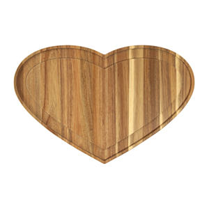 Cadeau pour la Saint-Valentin, planche à découper ronde en bois d'acacia, nouveau design, grande planche à fromage et à charcuterie, passe au lave-vaisselle, gravure possible - Product Image 1