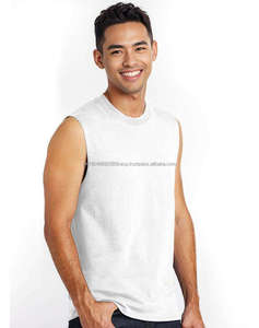 Débardeur sans manches personnalisé avec logo d'usine pour hommes, débardeur de sport en coton, veste de sport, débardeur de fitness, débardeur uni pour hommes d'été - Product Image 1