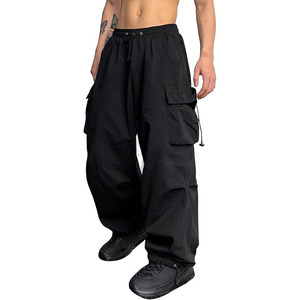 Men's Parachute Pants Casual Baggy Cargo <b>Drawstring</b> <b>Trouser</b> - Product Image 1