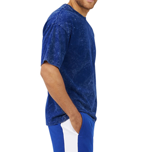 Camiseta de hombre con lavado ácido de la mejor calidad, marca privada, tamaño y diseño personalizados, para venta en línea, hecha de algodón. - Product Image 3