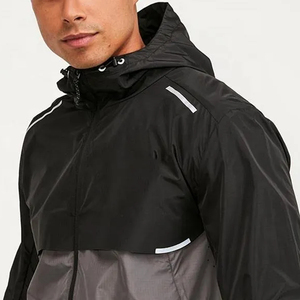 Bulk Wholesale Price Sports Jackets Two Tone Colors Windproof Jacket Gym Active Wear <b>Athletic</b> Hooded Jacket Outdoor Ripstop Coat - Product Image 3