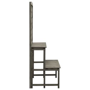 Jardinière rectangulaire moyenne en bois de sapin massif gris, élégante, pour treillis ou portail - Product Image 3
