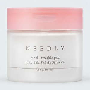 mieng pad tay te bao chet NEEDLY Anti-Trouble Pad 250g 60 Sheets Olive Oil PADS Skin Toner Made in Korea White - Product Image 3