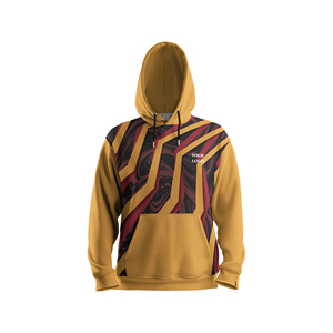 Sweat-shirt à capuche imprimé par sublimation, motif géométrique, poche, manches régulières, décontracté, personnalisé - Product Image 1