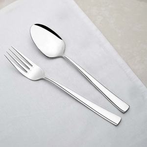 Ensemble de service de bar à salade en métal argenté de haute qualité, Table de mariage à domicile, Dessert, cuillère de serveur de salade - Product Image 1