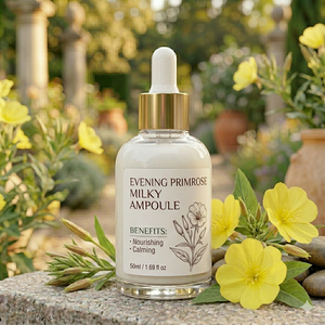 Suero Facial Coreano de Onagra en Ampollas ODM/OBM, Antienvejecimiento, Aclarante, con Colágeno, Ácido Hialurónico y Niacinamida - Product Image 1