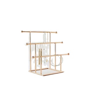 Porte-bijoux décoratif pour la maison, base en marbre, avec des fournitures en métal, inde - Product Image 1