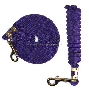 Corde de plomb solide en poly pour chevaux en nylon durable avec longueur personnalisée et mousqueton en laiton massif ou en zinc interchangeable - Product Image 6