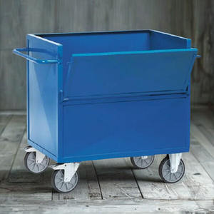 Carretilla basculante de acero de alta resistencia con ruedas giratorias para el manejo de residuos industriales - Product Image 2