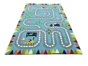 Tapis de haute touffeté 4x6 fait à la machine Super Design bleu tufté artisans indiens tufté disponible 8x10 9x12 10x14 12x15 - Product Image 6