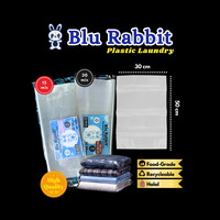 Bolsas de Plástico Reutilizables para Lavandería de Polipropileno PP de 30 Micras, Marca Blu Rabbit, Extra Pequeñas, 30 x 50 cm, Hechas en Indonesia