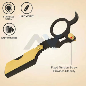 Rasoirs droits professionnels pour hommes, kit de rasage de barbier à bord droit, rasoir de sûreté pour rasage ras du coup et coupe de barbe, shavette - Product Image 4