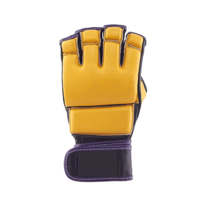 Custom High Quality Custom Logo MMA Half Finger Training Gloves Adjustable Wrist <b>Strap</b> PU Material Hook Loop Closure Digital - Product Image 5