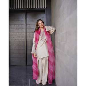 Hermosa parte superior e inferior de ropa de fiesta con Conjunto elegante de tamaño Dupatta XL - Product Image 4