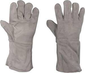Nouveaux gants de soudeur de style industriel, en cuir de vachette, résistants à la chaleur et à l'abrasion, pour travaux de construction - Product Image 1
