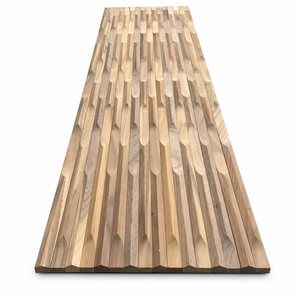 Panel de Pared Flexible de Madera Maciza Moderna, Diseño Geométrico 3D, Estilo Minimalista, Decoración Interior para Baño - Product Image 1