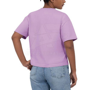 Camiseta Holgada para Mujer, Corte Cuadrado, Calidad Premium, MOQ Bajo, Algodón, Tejido Transpirable, Ropa Casual - Product Image 2