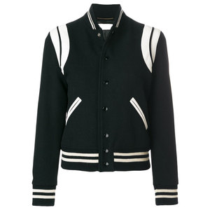 Women's High Quality Thick Heated Varsity <b>Jacket</b> Casual Printed Cotton Filling Breathable Woven Button Decoration Stand Front - Product Image 2