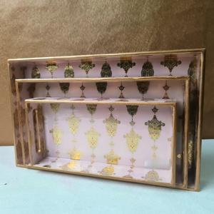 Bandeja de Servir de Diseño Clásico, Esmaltada e Impresa, para Decoración del Hogar, Desayuno, Ramadán - Product Image 3