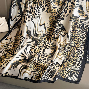 90*90CM Square Luxury 100% <b>Silk</b> Satin Casual Breathable Medium <b>Scarf</b> Customized Logo Colors OEM Service All Seasons Women's - Product Image 5