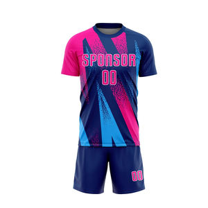 Uniformes de Fútbol Profesionales de Manga Corta, Conjunto de Camiseta de Fútbol Transpirable de Secado Rápido con Estampado de Alta Calidad, Logotipo Personalizado, Nombre del Equipo - Product Image 2