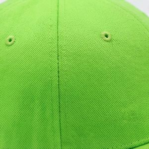 Casquette de baseball unisexe en coton vert néon, style décontracté, tendance, ajustement flexible, pour homme et femme - Product Image 5