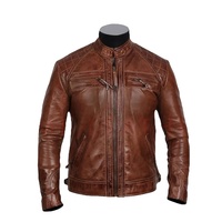Chaqueta de Invierno Delgada de Piel de Oveja de Alta Calidad Personalizada OEM, Chaqueta Bomber Moderna para Hombre con Cuello Alto Reversible